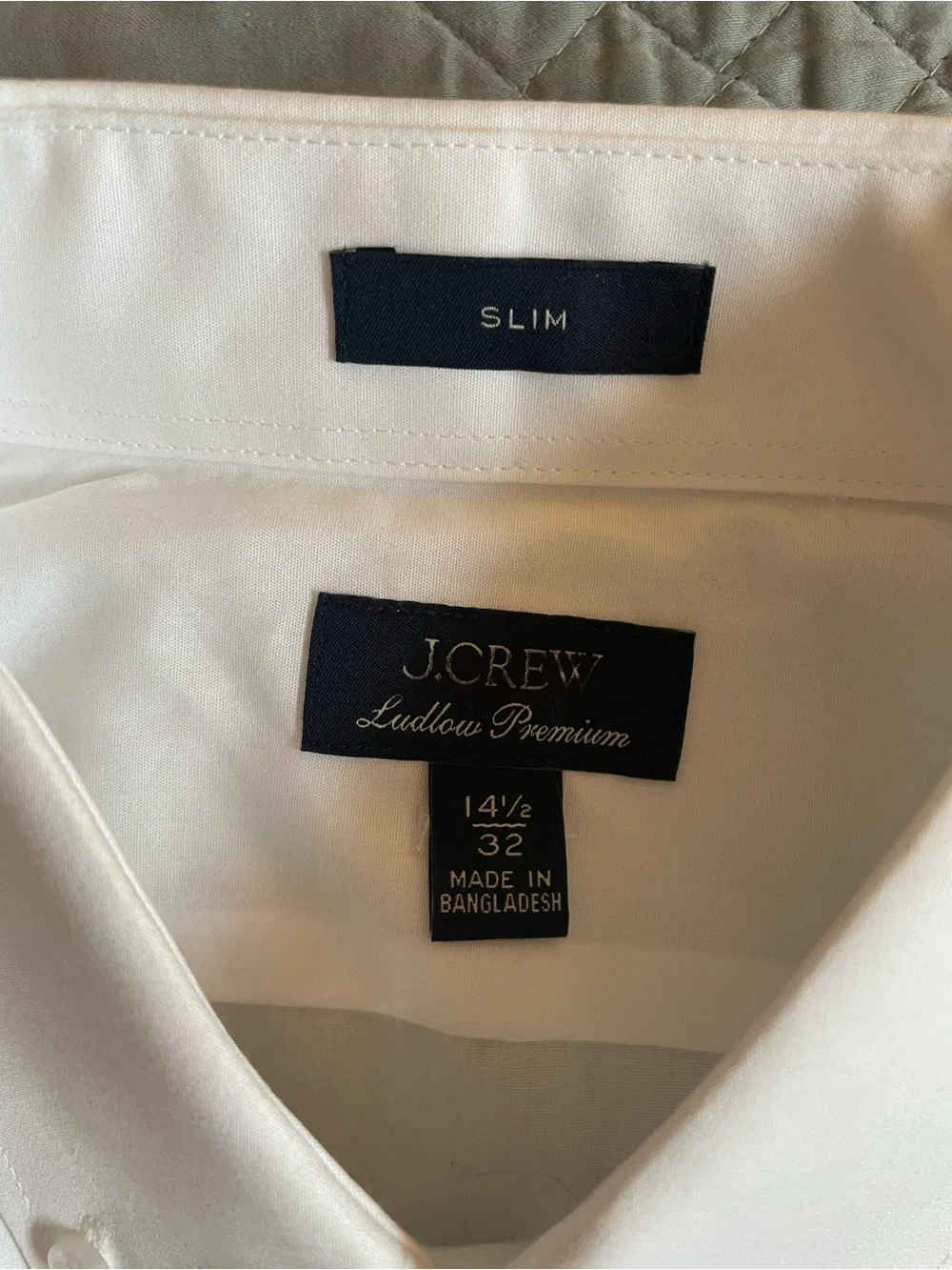 J. CREW Ludlow Premium fine cotton dress shirt in White 14.5/32 NWOT $148 BU902